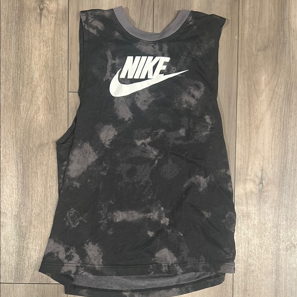 Nike Black and Gray Sleeveless Top